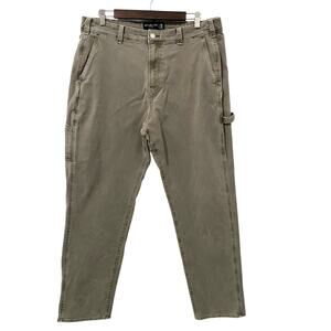 Abercrombie & Fitch Carpenter Pants 36x29 Olive Green Workwear Canvas